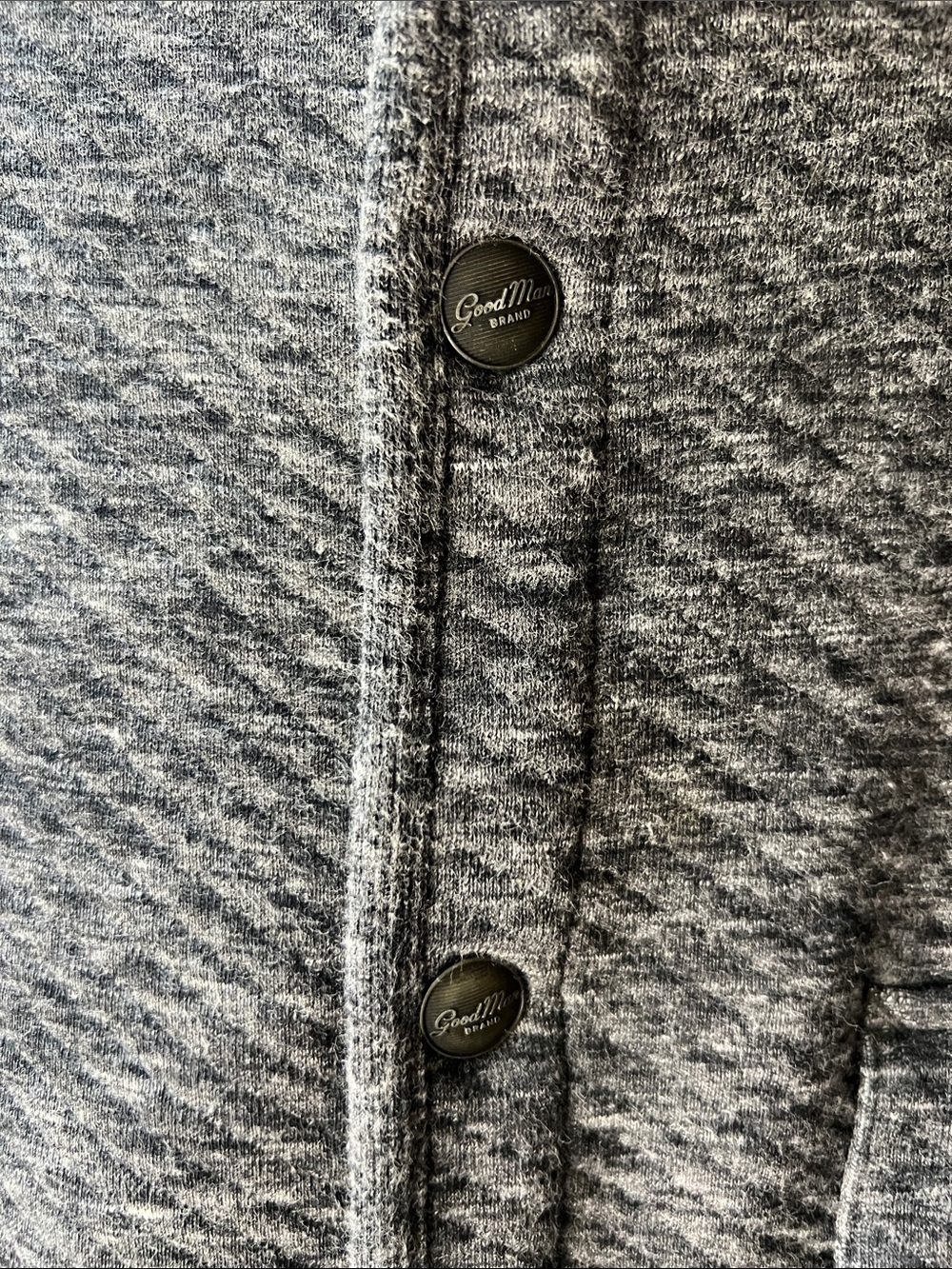 Good Man Brand Men's Gray Snap-Front Quilted Shirt Jacket - Picture 3 of 8